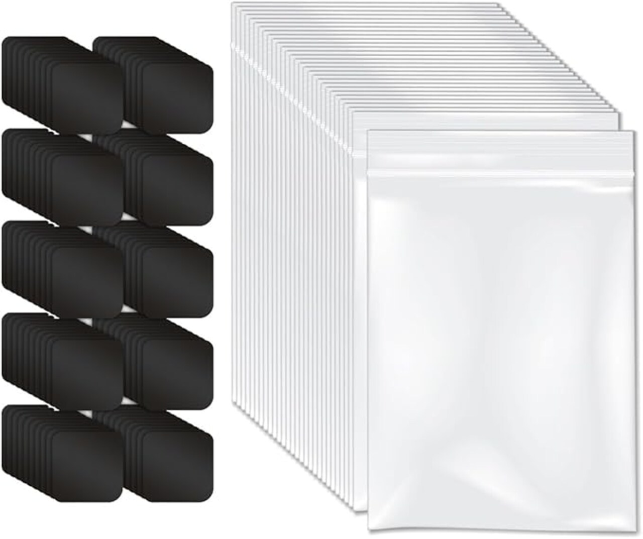 The Beadsmith Jewelry Anti-Tarnish Tabs and Resealable Zip Bags – 1x1” Non-Abrasive Tabs and 3x3” Clear Bags, for Long-Lasting Shine and Jewelry Protection, 100 of Each